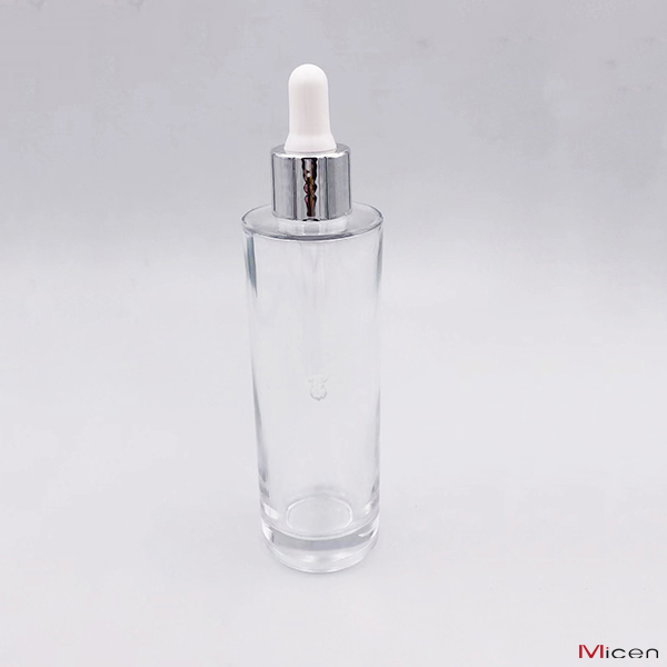 100ml Clear thick base glass bottle with teat dropper Featured Image