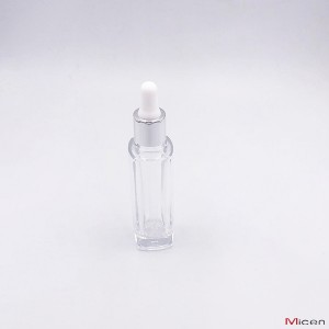 25ml Thick base clear glass bottle with Teat dropper