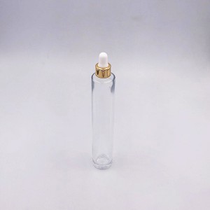 Flacon en verre transparent de 30 ml avec compte-gouttes