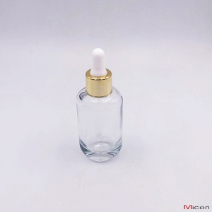 Flacon en verre transparent de 30 ml avec compte-gouttes