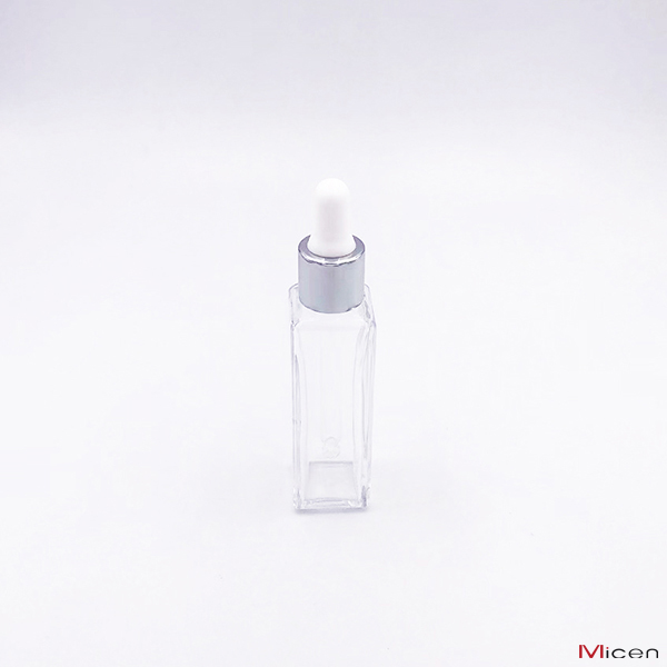 30ml Square Thick base clear glass bottle with dropper Featured Image