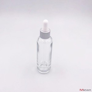 Bouteille en verre transparent de 35 ml avec compte-gouttes