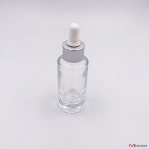 40ml Clear glass thick base bottle with dropper