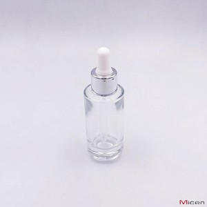 Flacon en verre transparent de 45 ml avec compte-gouttes