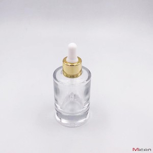 55ml Clear glass thick base bottle with Dropper