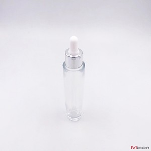 55ml Clear thick base glass bottle with dropper