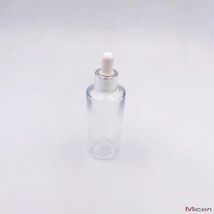 60ml Clear glass bottle with teat dropper