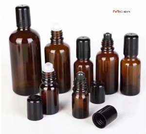 5-100ml amber roller glass bottle