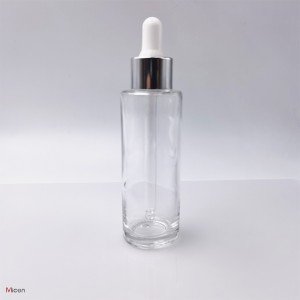 ٹیٹ ڈراپر کے ساتھ 30ml صاف شیشے کی موٹی بیس بوتل