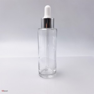 30ml Klar glas tyk bundflaske med pattepipe