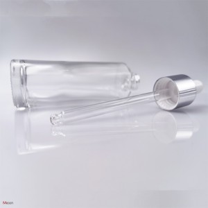 30ml Clear glass thick base bottle with Teat dropper