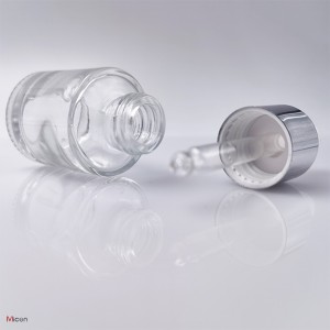 15ml Thick base clear glass bottle with Teat dropper