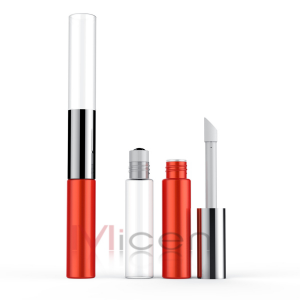 Botol kaca Lipgloss-Roller Duo