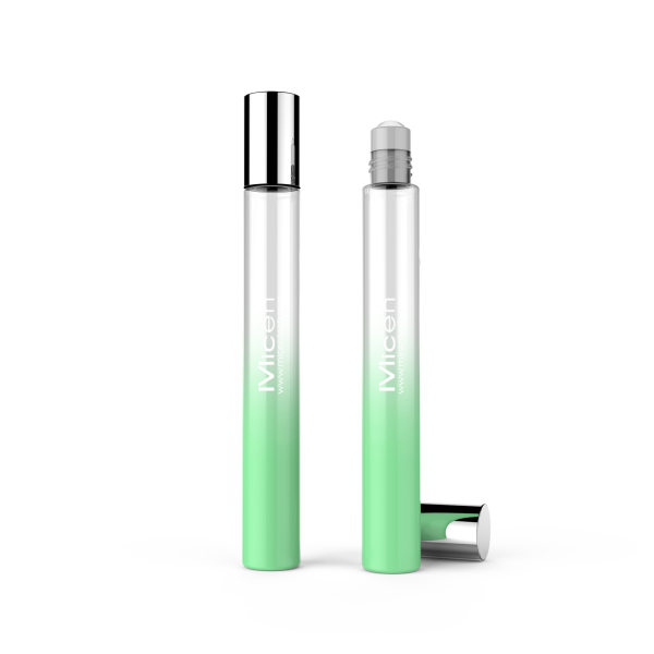 OEM/ODM Factory Long Glass Dropper -
 10ml rollon glass RS170 Coating green – Micen